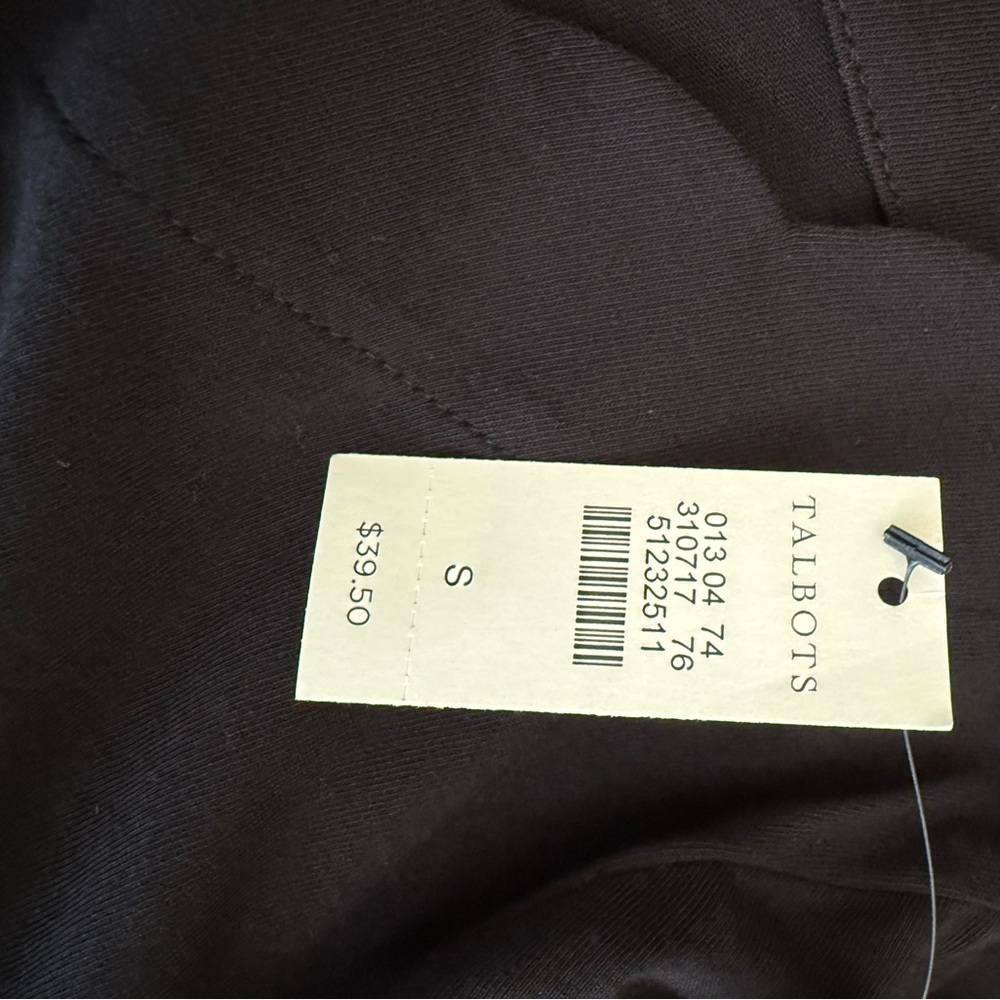 NWT Talbots Classic Black Short Sleeve Top - Picture 2 of 2